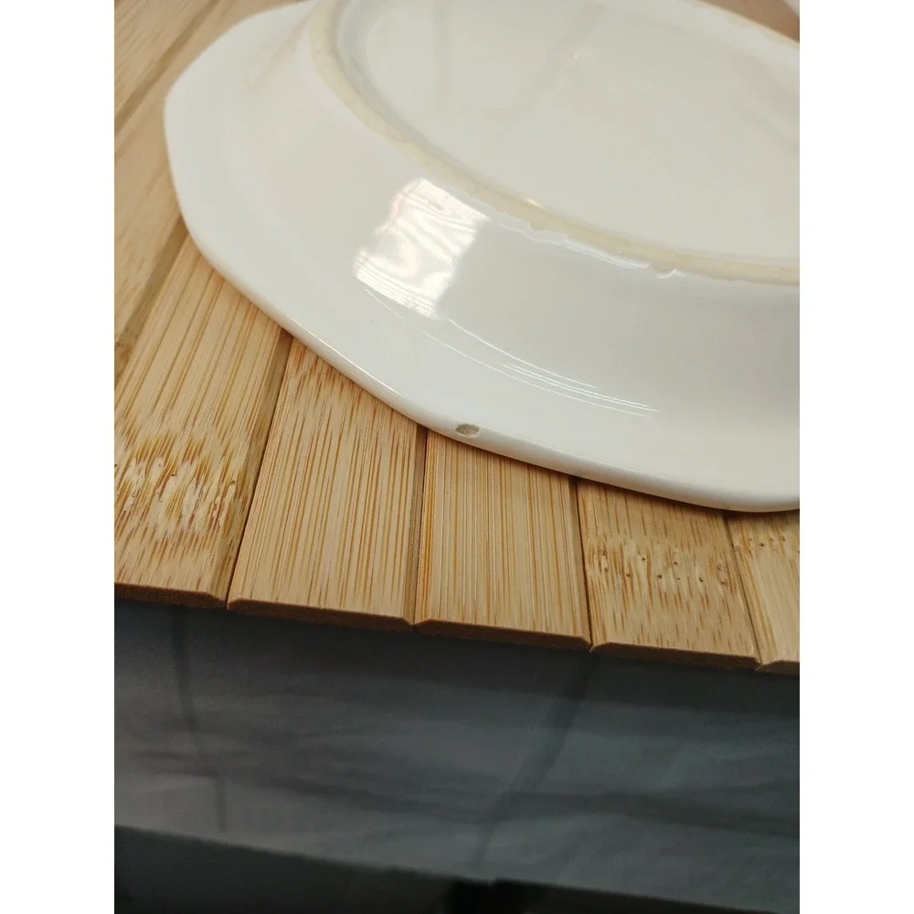 Pfaltzgraff Heritage White Octagonal Dessert Bread Plates Set of 6 Stoneware 7